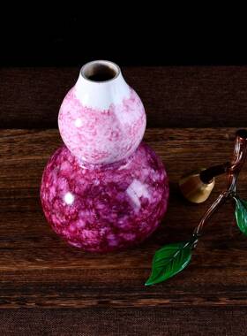 康F10001-6黄铜芦家紫居客厅摆挂件古典禅意葫芦葫开口乾葫芦气东