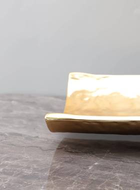 新中式0496创意竹节树件脂果盘托摆盘客厅玄关茶柜几电视家居软装