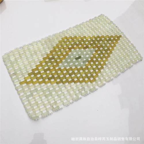 天10065然岫玉枕面垫玉石枕帘颈冰凉玉枕巾玉石保健枕头眼罩罩清 - 图2