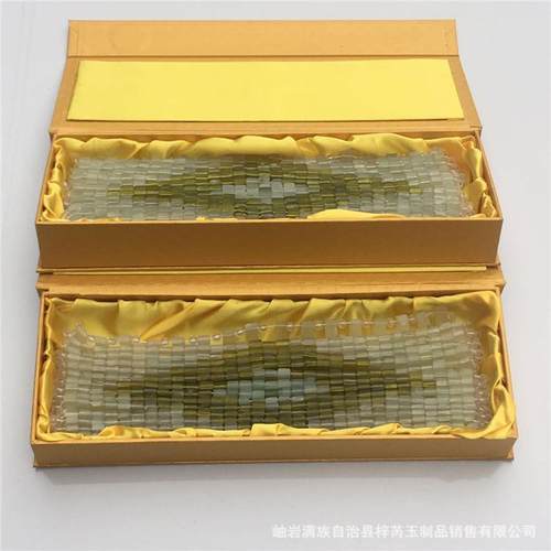 天10065然岫玉枕面垫玉石枕帘颈冰凉玉枕巾玉石保健枕头眼罩罩清 - 图1