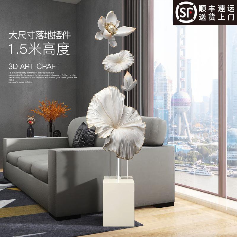 新款热销创意旁客型关DZWHW6Y2厅摆件大落地电视柜进门玄∑ 图2