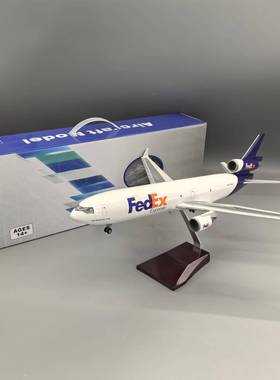 47c拼m联递邦快MD11麦道11货机飞机模型仿真装航空FEXNKDEX摆件1: