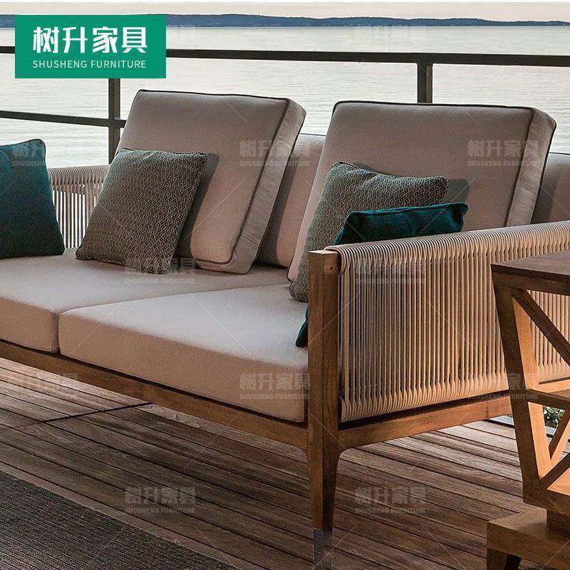 户外休闲SS-HW103柚木藤木编制艺沙发躺床家发客厅室外阳台实编藤,淘宝优惠券,粉丝福利购,淘宝优惠卷