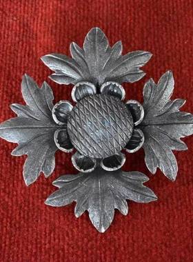 铁艺配件锻打花叶铁叶艺栏杆艺装饰花KMG铁大门配件铁艺护窗配件