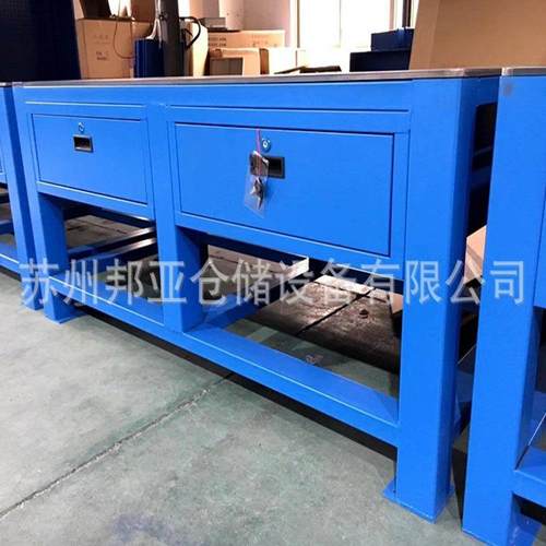 重型钳工工作台水磨钢板操作台模具维修桌虎钳装配台飞模台铸铁台 - 图0