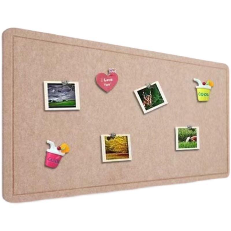 彩色自粘毛毡墙贴留言板幼儿园作品展示黑色照片墙背景板公告栏 - 图3