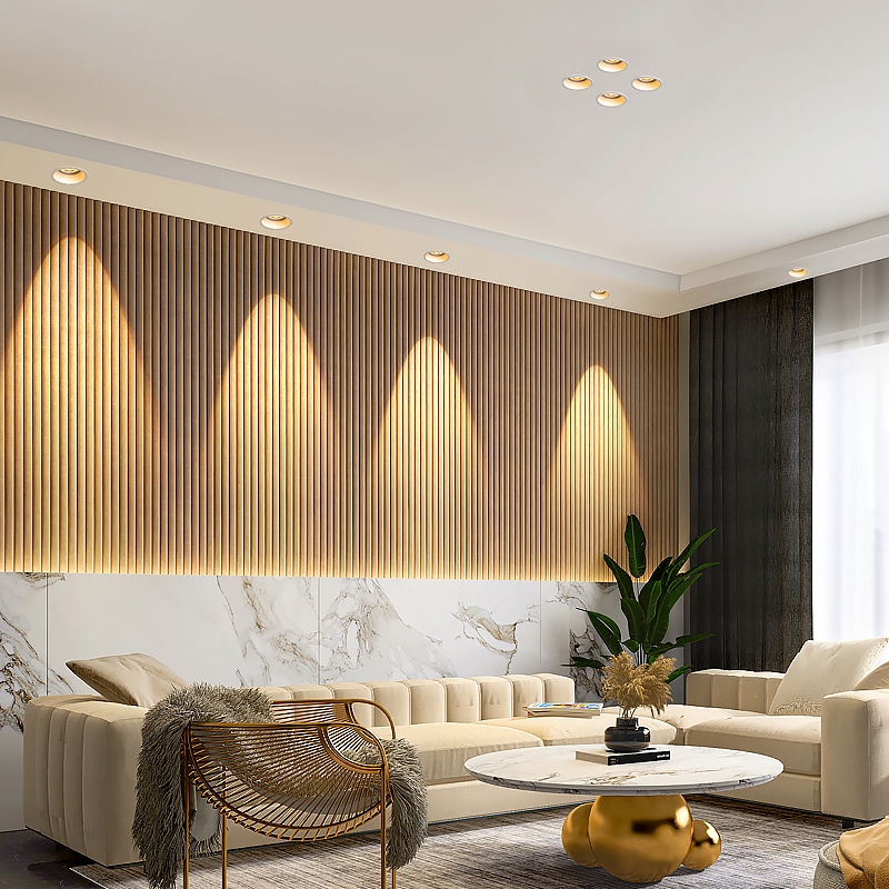 超薄窄边cob射灯防眩光嵌入式led酒店深藏洗墙天花灯开孔75公分9W - 图2