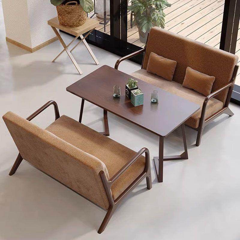 咖啡厅桌椅组合网红奶茶店洽谈卡座复古清吧简约休闲实木沙发商用,淘宝优惠券,粉丝福利购,淘宝优惠卷