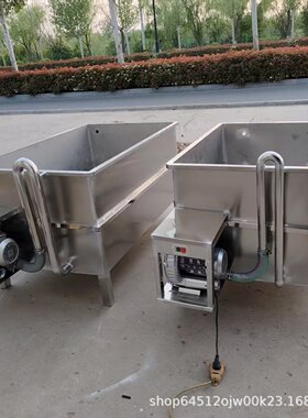 工厂用鸭货冷冻肉类商用解冻机流水线 气泡化冻池不锈钢解冻池