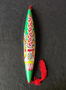 鼎麓 民间工艺品 宝鸡特色礼品 彩绘梭子脸谱 家居幼儿园装饰挂件