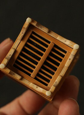 精品纯手工精工制作天然玉竹方形竹丝竹蛉笼子蝈蝈黄蛉盒竹笼虫具