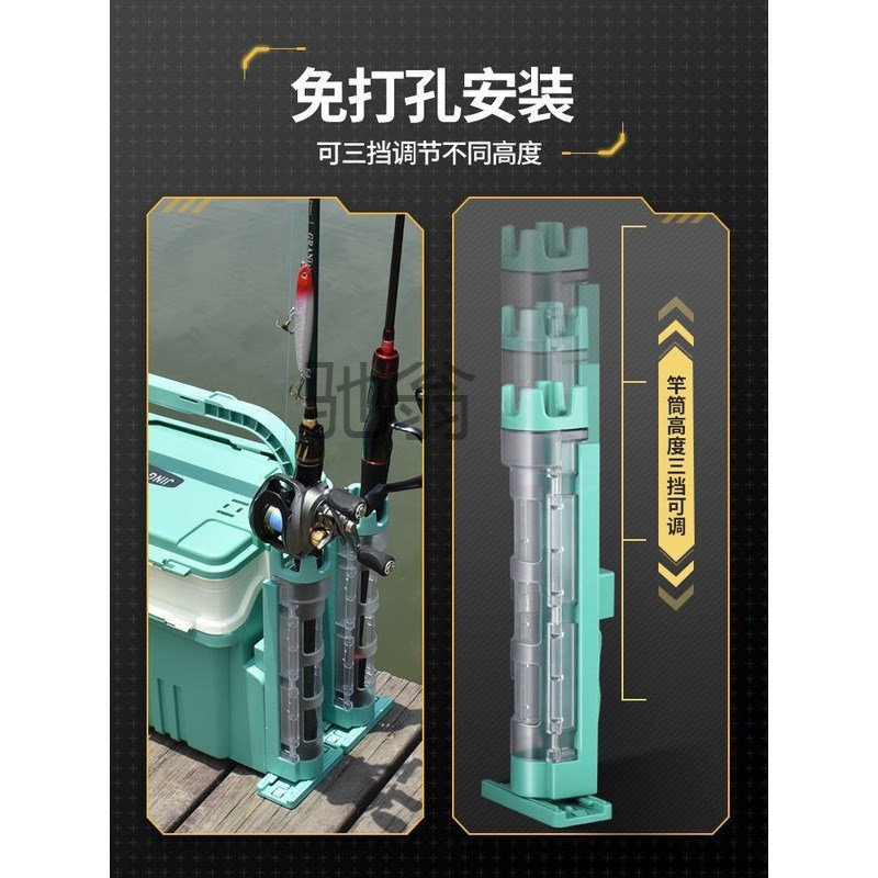 j2u环续路亚钓箱多功能钓箱可坐大容量加厚鱼箱钓箱插杆台钓 - 图2