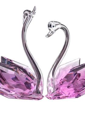 B鹅Z7水晶天摆客厅玄关轻奢玻璃件电视柜酒柜柜台装饰品家WF76JJT