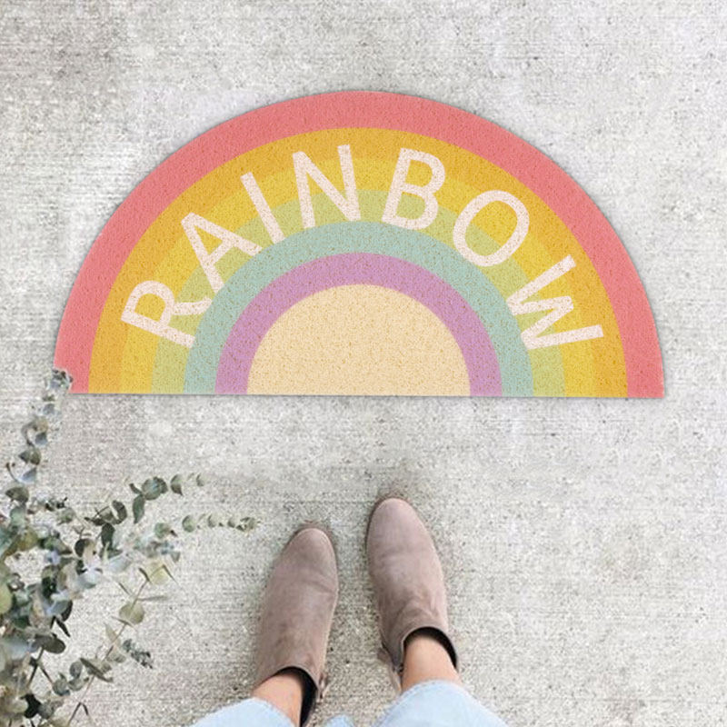 【进门地垫】彩虹北欧简约大门入户门口蹭脚垫家用耐脏丝圈门垫,淘宝优惠券,粉丝福利购,淘宝优惠卷