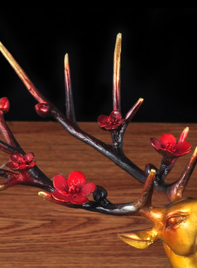 铜鹿摆件招财卧鹿家居客厅玄关居家装饰工艺品公司办公室乔迁礼品