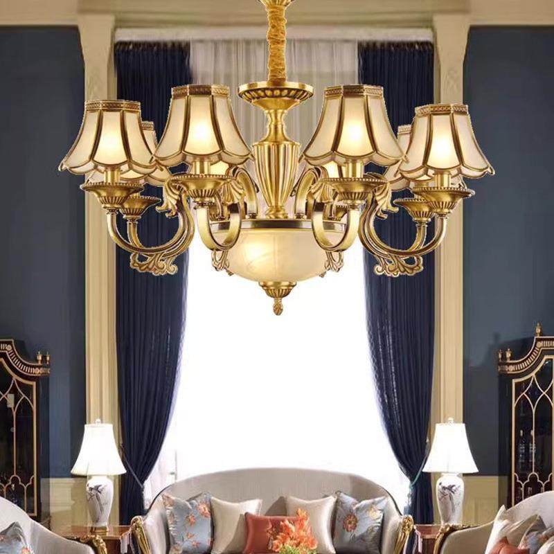 美式简约客厅20216饭厅古典铜灯具1大气别墅卧全室书房HLED吊灯40,淘宝优惠券,粉丝福利购,淘宝优惠卷