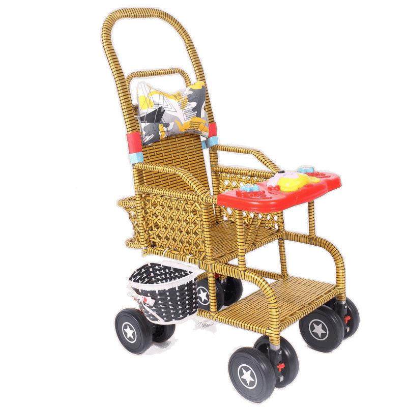 藤编躺推IXS车夏季儿藤小椅推车仿轻便竹藤宝宝可婴坐藤条,淘宝优惠券,粉丝福利购,淘宝优惠卷