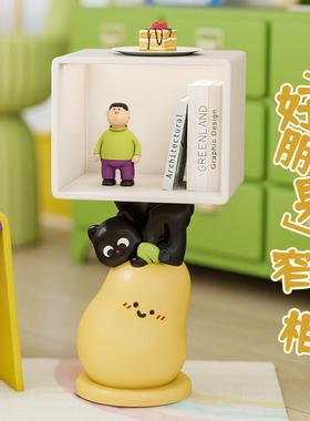 窄超床头柜家用迷卧儿童房你室可爱创意奶油BJ2409风卡通家居装饰