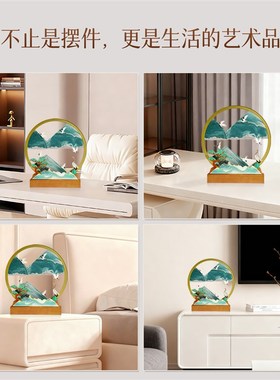 2025新款创意流沙画摆件送领导高档办公室客厅装饰品年会礼品定制