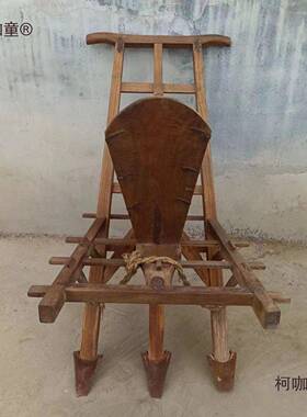 民俗老太件农耕文化旧农具车风木犁水车播种机村史馆物展柯咖童览