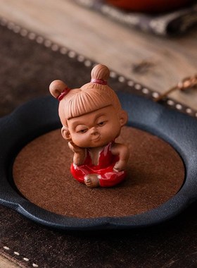哪咤茶宠摆件精品创意可养紫砂茶玩个性茶具茶盘配件家居摆设