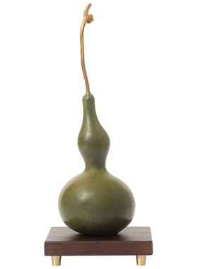 黄铜葫芦仿古摆件 复古福禄寿文创礼品中式工艺品书房客厅装饰品