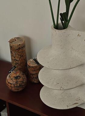 法式古粗野主义花器客厅茶玄关别墅餐厅吧台TJM板间样摆几件装复