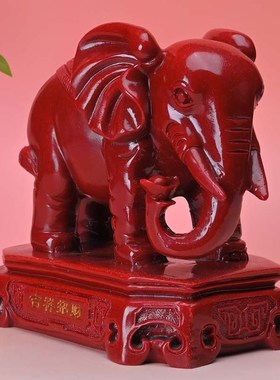 朱砂紫砂大象摆台奢华家居装饰祥瑞如意开业乔迁送礼佳品让好运常