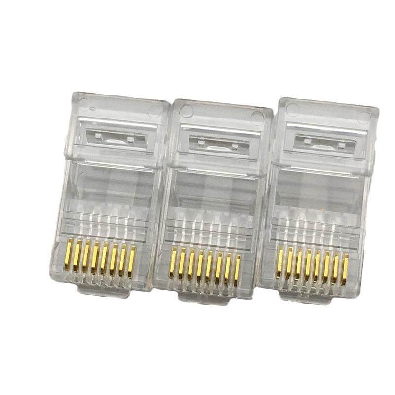 CAT6六类非屏蔽网络水晶头0.35三叉纯铜千兆网线水晶头1000个/袋,淘宝优惠券,粉丝福利购,淘宝优惠卷