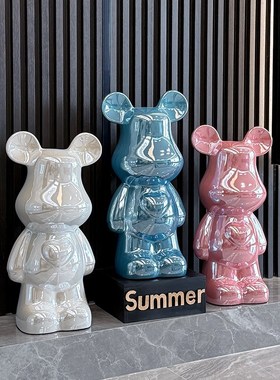 大型网红暴力熊摆件客厅电视柜旁落地家居装饰品高端大气上档次