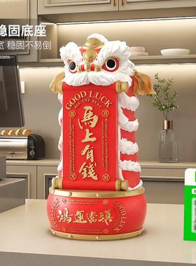 新zls20250舞中式醒狮狮摆件客厅视柜玄关桌面装饰店铺品开业乔迁