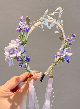 汉服头饰儿童古风气质发箍女童大气流苏古装小女孩短发懒人发饰