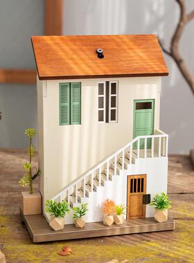 阿楹木屋儿童房微缩场景厨房摆件礼物装饰柜玄关灯女朋友520可爱