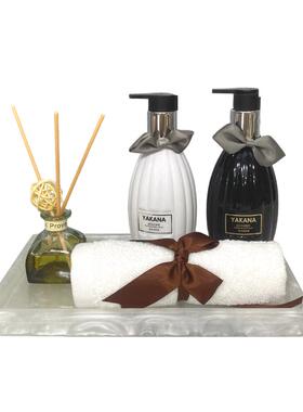 卫生间软装样板房摆件卫浴上样板间软托盘展厅饰品浴室柜组合