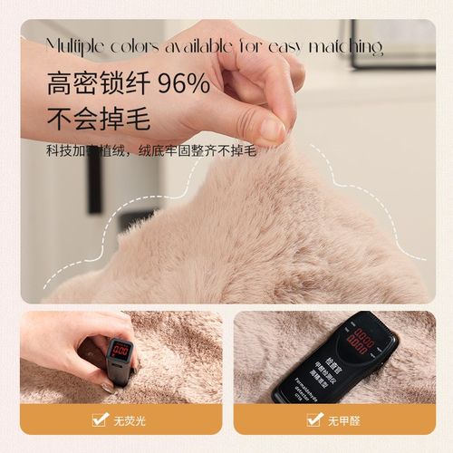 地毯卧室床边毯2024新款高级感客厅沙发茶几家用房间床前毛绒地垫 - 图1