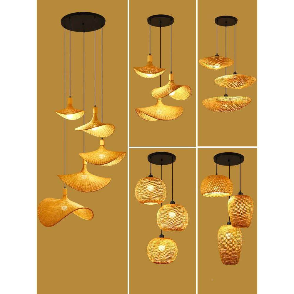 复竹编组合灯餐厅卧客厅民宿灯笼中式室古藤编501多头楼梯竹艺灯,淘宝优惠券,粉丝福利购,淘宝优惠卷