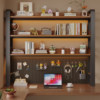 Desktop hole board multi-layer vertical storage bookshelf