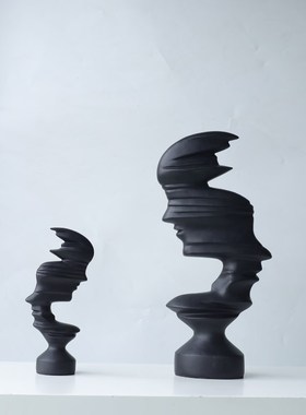 创意抽象人形艺术摆件雕塑入户玄关柜酒柜客厅电视柜家居软装饰品