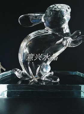 包邮纯手工水晶12生肖牛虎兔龙羊猴鸡电视柜装饰公司工艺礼品摆件