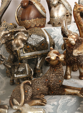 欧式复古动物树脂摆件家居客厅桌面玄关摆放创意设计装饰摄影道具