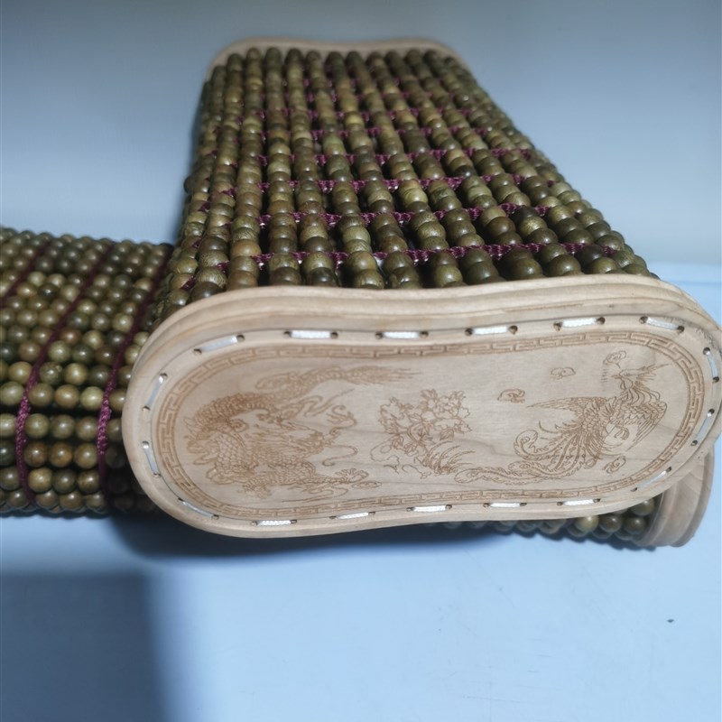 金丝楠实木夏季凉垫护颈椎助眠养生家用汽车座垫椅子圆珠坐垫防滑 - 图1