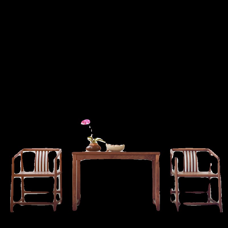 未来日记 实木茶桌阳台桌小桌黑胡桃家具边桌条案方桌原木风桌 - 图3