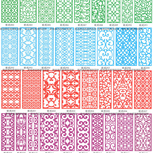 欧韩风格花格客厅玄关隔断镂空雕花板电视背景墙pvc雕花板镂空板 - 图2