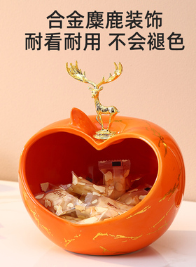 创意轻奢钥匙收纳摆件进门入户玄关鞋柜客厅置物架陶瓷家居装饰品