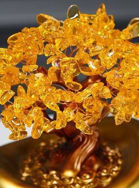 金元宝发财树酒柜桌面装饰品摆件家居客厅小摇钱树开业创意礼品