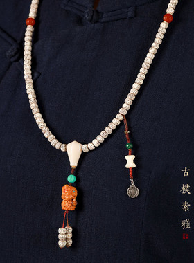 武当山官方原生态星月菩提手串配饰三通檀香木度母手持多圈
