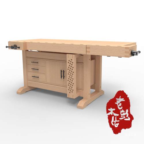 木工验台钳木工工作台多作功能实木操台维修台手工承重模具桌TDO - 图3