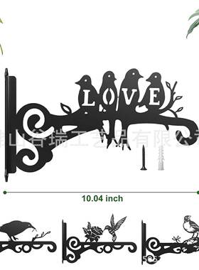 金属悬挂植重支架美丽物鸟图案用于悬挂植物型挂GU-24072钩喂鸟器