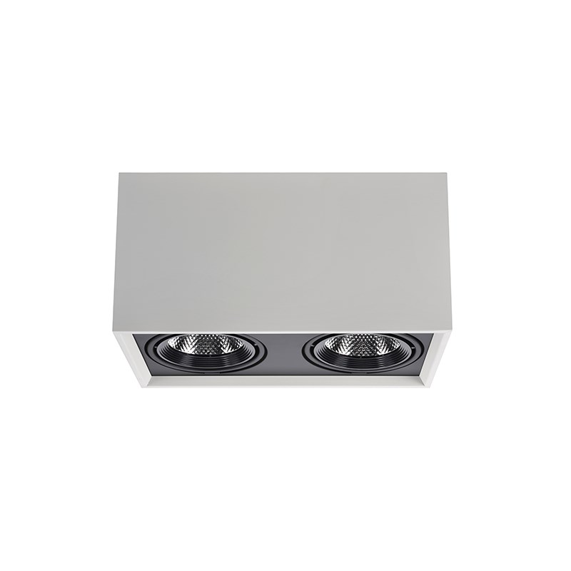 西顿格栅射灯LED嵌入式家用客厅过道cob单头双头斗胆灯CES811F-M - 图0