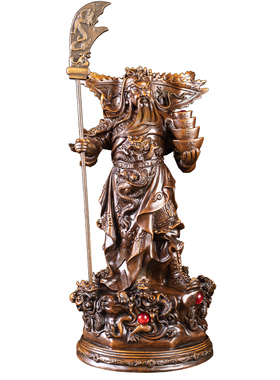 财神关公像摆件家用店铺供奉招财神像开洸立刀武财神关二爷坐佛像